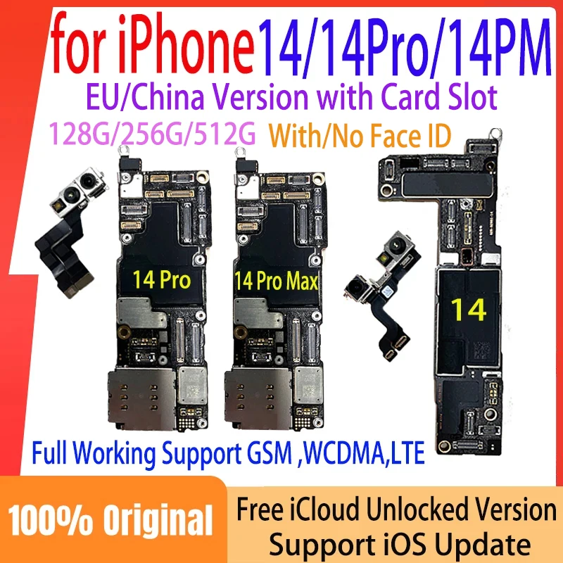 ロック解除されたロジックボードiPhone14 pro max,顔認識,オリジナル