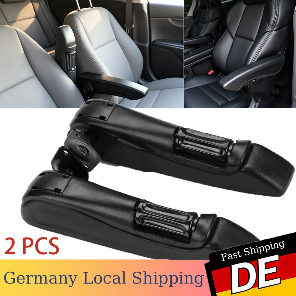 2 Stück Universell Einstellbare Links-Rechts-Seiten-Auto-LKW-Sitz-Armlehne Handhalter Komfort für Auto, Boot, Van, Wohnmobil PU-Leder Auto-Armlehne