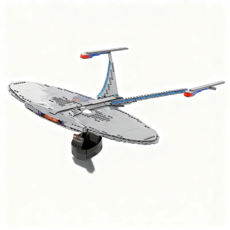 811pcs MOC USS Galaxy Starship Midi Star Trek Model Building Blocks Home Decor Desk Display Shelf Accent Office Gift For Adults