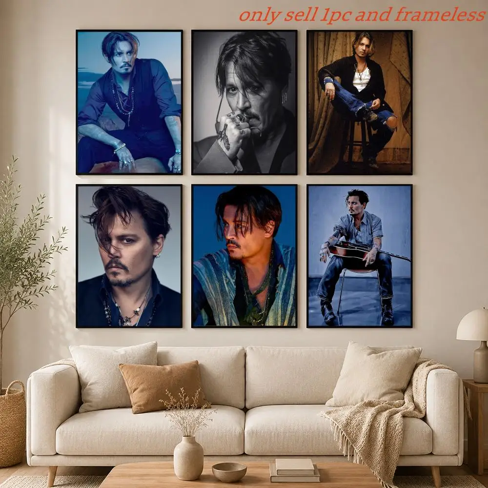 Schauspielerstars J-Johnny Depp Poster HD Anime Heißes Thema Sänger/OST/Film-Wasserdicht Selbstklebend Heimdekoration