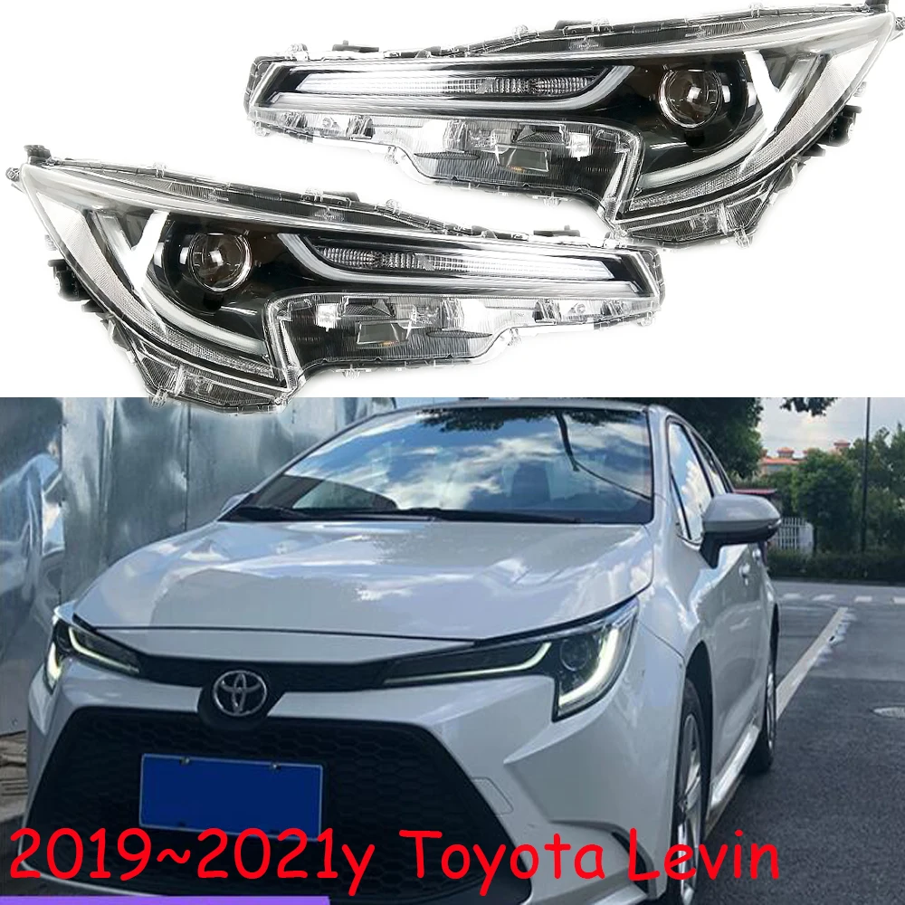 1pcs car bumper headlamp for Toyota Levin headlight 2019~2021y car accessories head lamp for Toyota Levin fog light