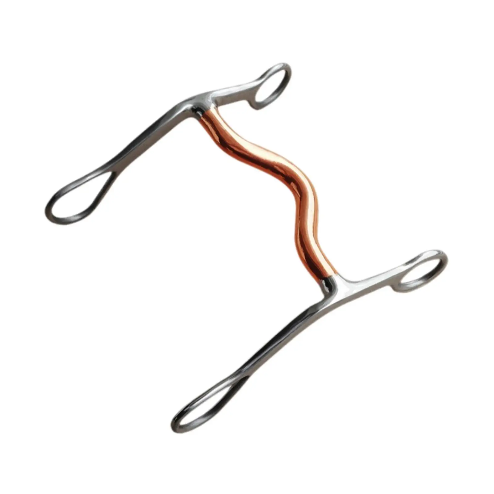 لقمة فم الفروسية على شكل حصان مع لقمة حصان دوارة نحاسية #1