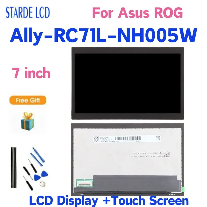 

7 inch High Quality For Asus Rog Ally-RC71L-NH005W LCD Display Touch Screen With Digitizer Full Assembly LCD Replacement