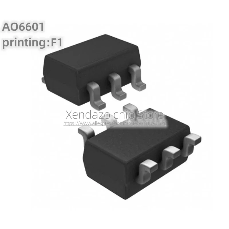 20pcs/lot AO6601 Silk screen printing F1 SOT23-6 package Original genuine MOS field effect
