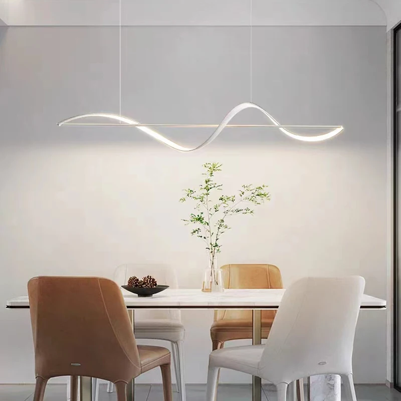 Imagem -03 - Alumínio Led Pendant Chandelier Luzes Modernas para a Ilha da Cozinha Mesa de Jantar Escritório Lâmpada Suspensa Bricolage