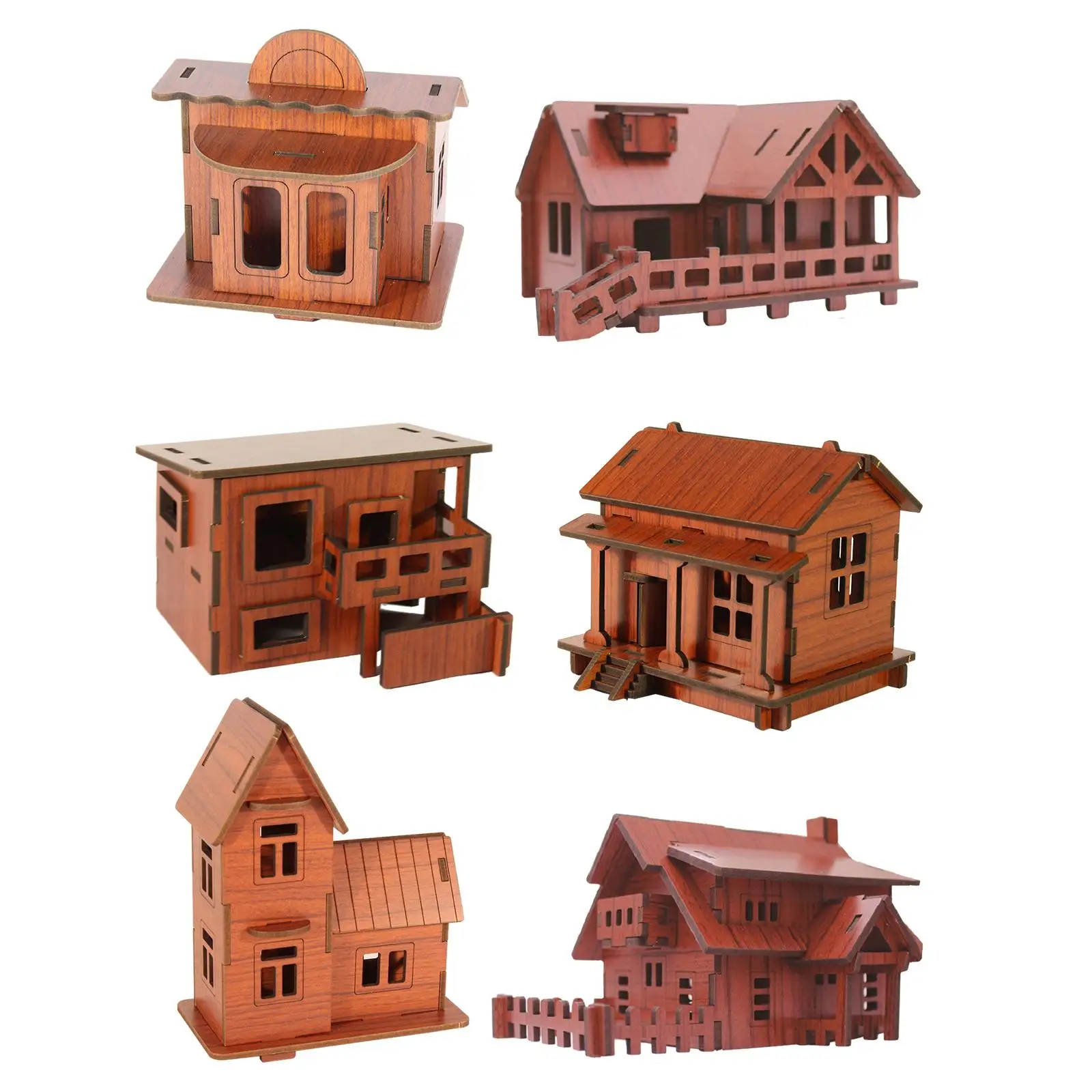 3D-puzzel Architectuur Home Decor Handwerk Onderwijs Speelgoed Hut Gebouwen 3D-puzzel voor decoratie Vakantiecadeau Volwassenen Kinderen