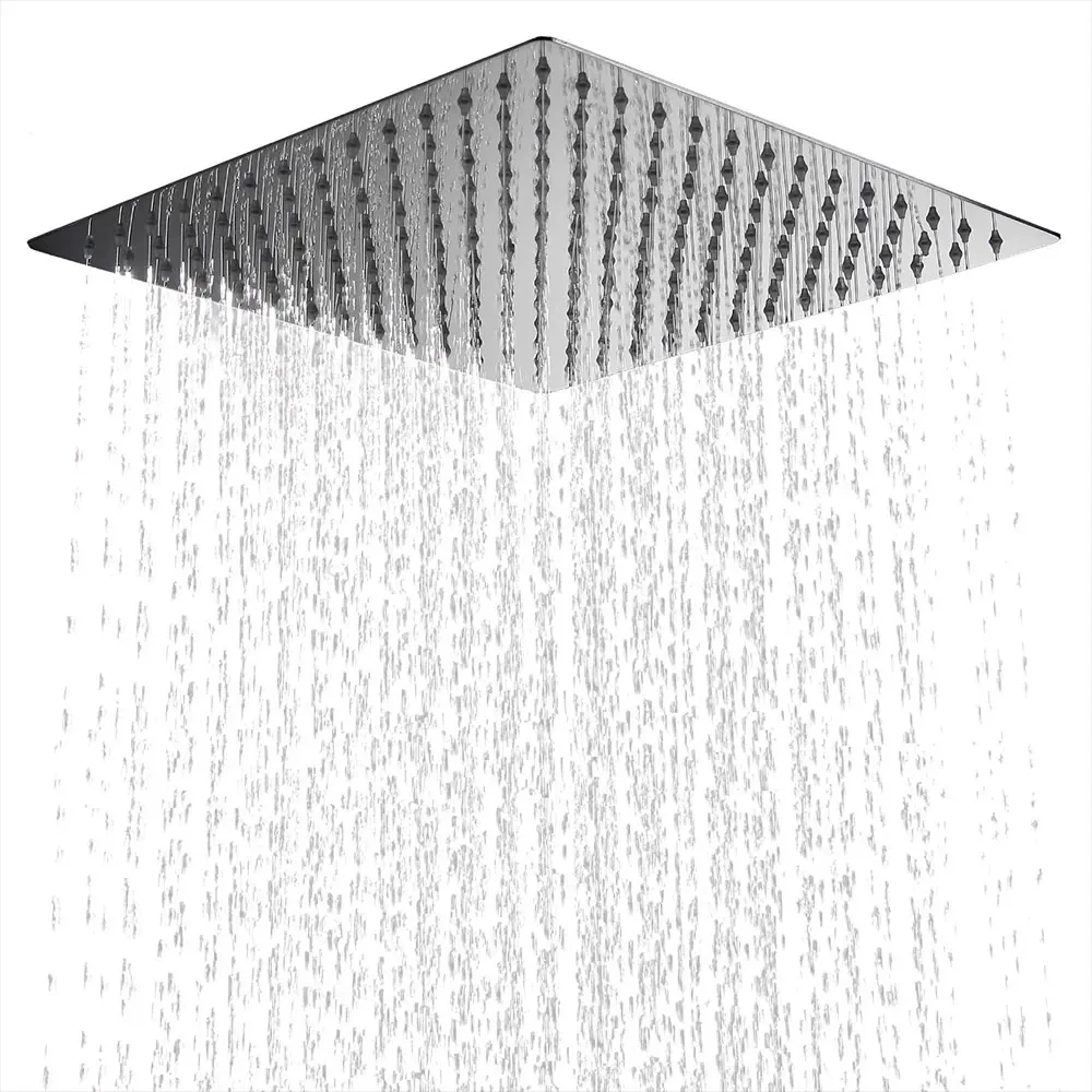 8/10 Inch Rainfall Shower Heads Stainless Steel Square Showerhead Ultra Thin Waterfall Shower Head Pressurized Shower Head