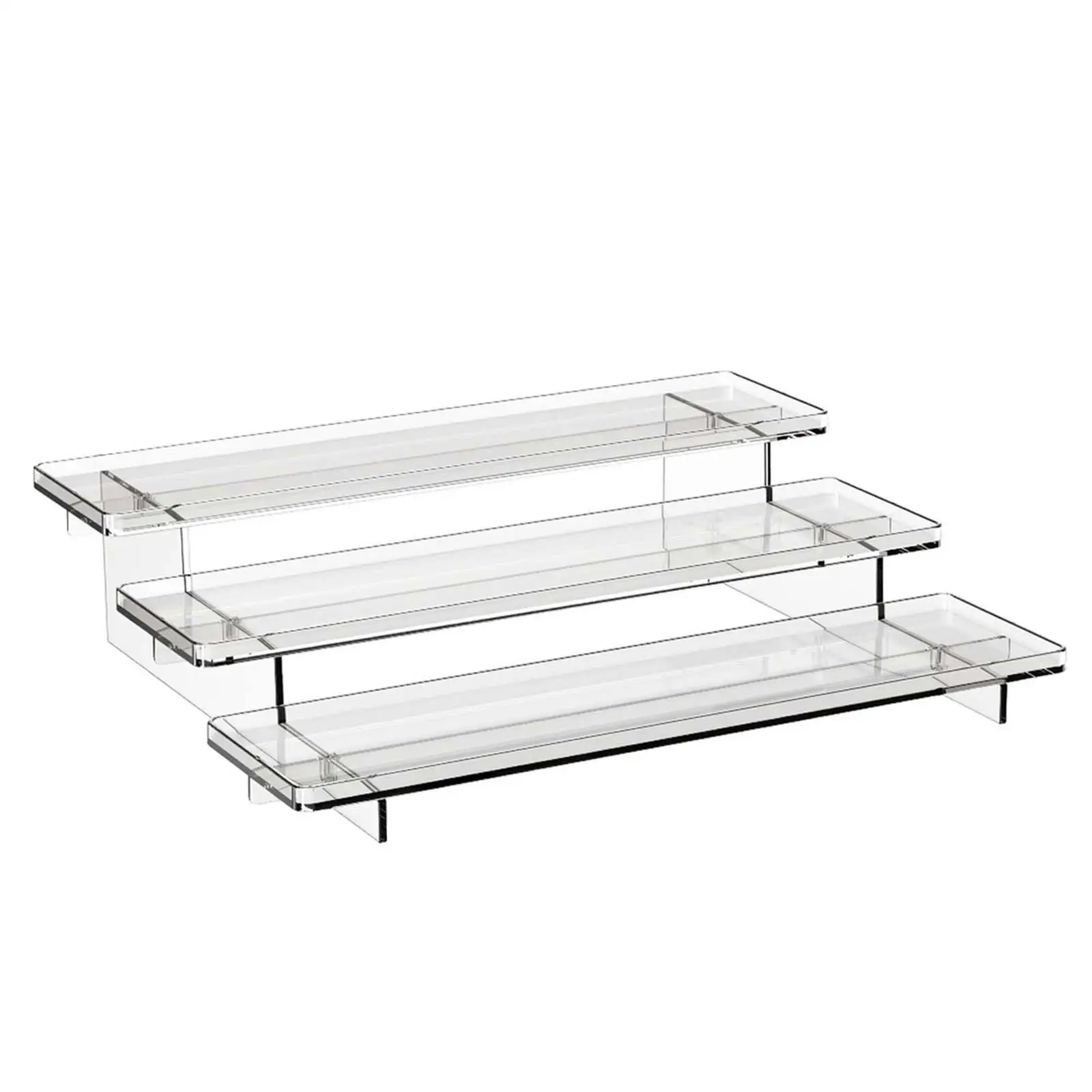 Display Riser Rack Stand Multipurpose Transparent Storage Ladder Showcase for Perfume Makeups Cosmetics figures Cupcake