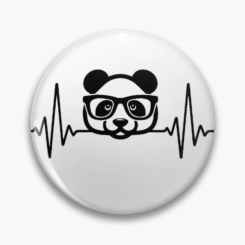 I just Love Panda Button Pin Creative Cartoon Animal Panda Lovers Brooch China Bear Badge Backpack Decor Friends Gift 58mm