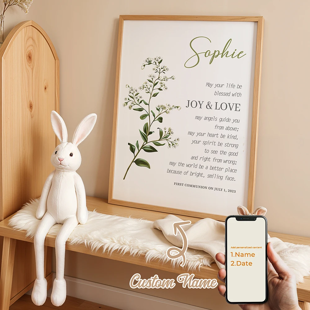 

Personalized Christian Prayer Custom Wall Art Printmaking Canvas Painting Poster Picture Living Room Home Decoration