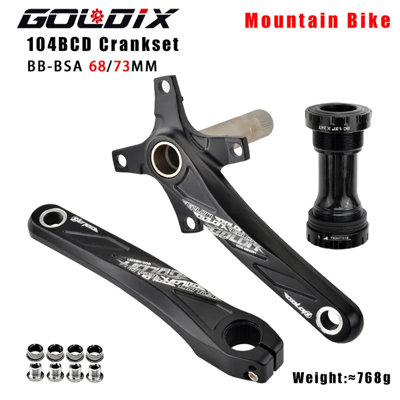 Manivela de Bicicleta Goldix MTB 104BCD 170mm em Liga de Alumínio — foto 2