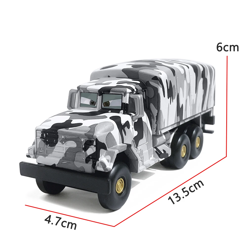 Pixar Cars Characters Private Andy Gilsdale Snow Desert Oasis Version Army Truck Alloy Diecast Model Truck Toys Christmas Gifts - view 3