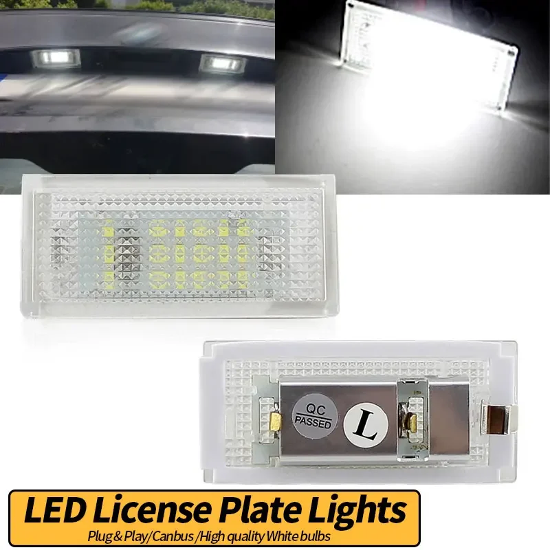 

2 шт. 3 Вт для BMW 323i 325i 328i E46 2D (1998-2003) 12 В лампы для номерного знака белые CanBus светодиодные лампы для номерного знака без ошибок