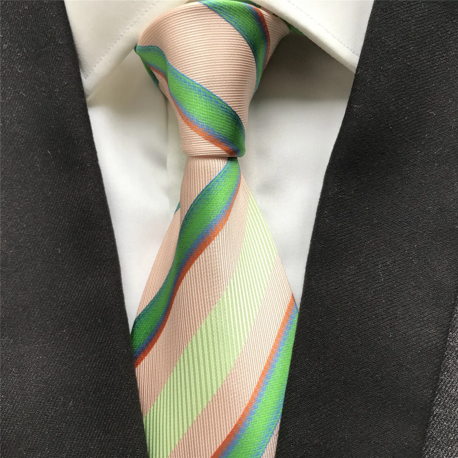 

10 cm Width New Designer Men's Ties Jacquard Woven Neck Tie Fashion Striped Corbatas Neckties