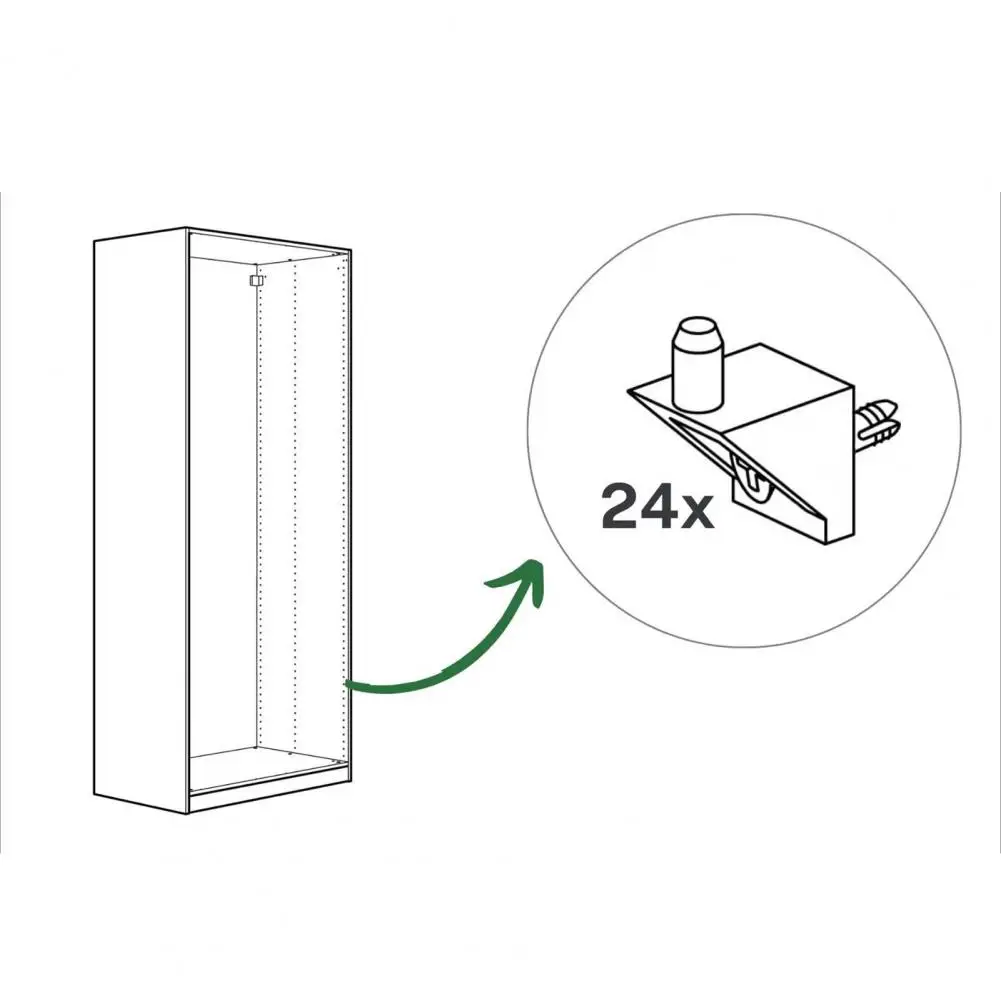 Shelf Floor Support Durable Shelf Bracket Support Pegs Kit for Furniture Drawer Reinforcement Corrosion Resistant for Sturdy