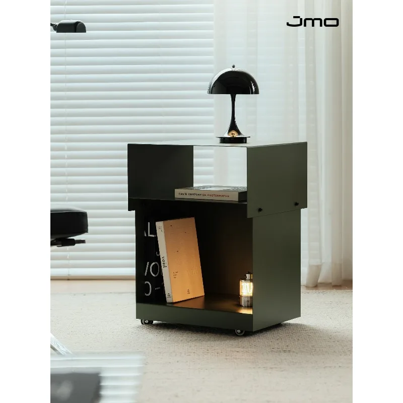 

Movable Small Side Table - Creative Storage Nightstand, Space-Saving Accent Cabinet for Small Home Use Living Room Table