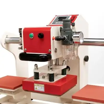 NFuble-position Sublimation Label Heat Press Machine Pneumatic Automatic Hot Stamping Machine for DIY T-Shirt Printer Phone Case
