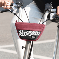 ROCKBROS Bike Front Tube Bag for Brompton Handlebar Bag Portable Large Capacity 0.7L Waterproof Multifunction Bag