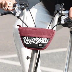 ROCKBROS Bike Front Tube Bag for Brompton Handlebar Bag Portable Large Capacity 0.7L Waterproof Multifunction Bag