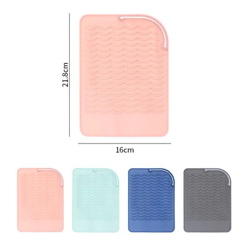 Silicone Heat Resistant Mat Pouch For Curling Iron Hair Professional Styling Tool  Mats For Hair Straightener Curling Tools