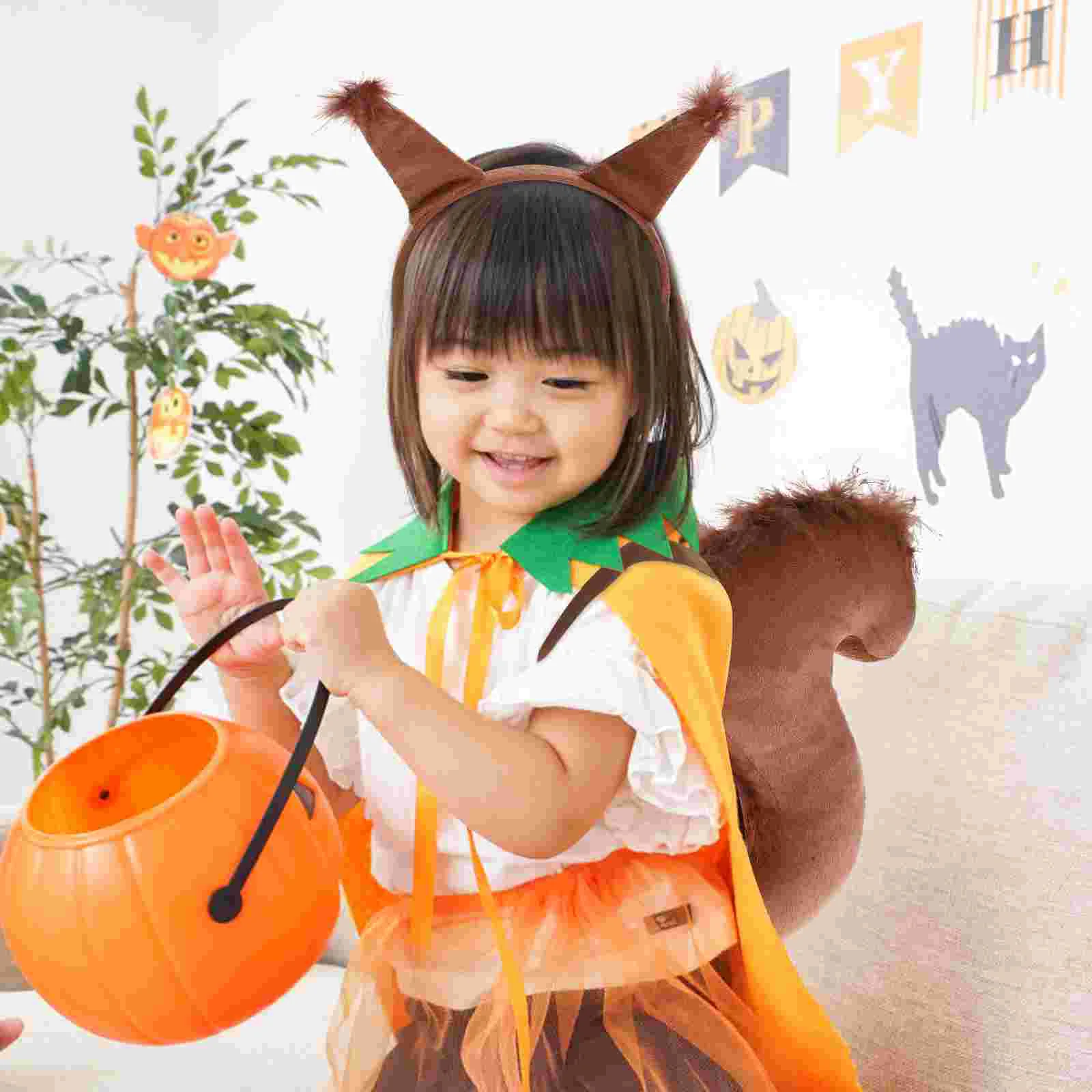 Accessories Squirrel Headband Tail Child Fairy Headdress Ear Headwear 2500X1600X150CM Plastic Cosplay Supplies Party Costume