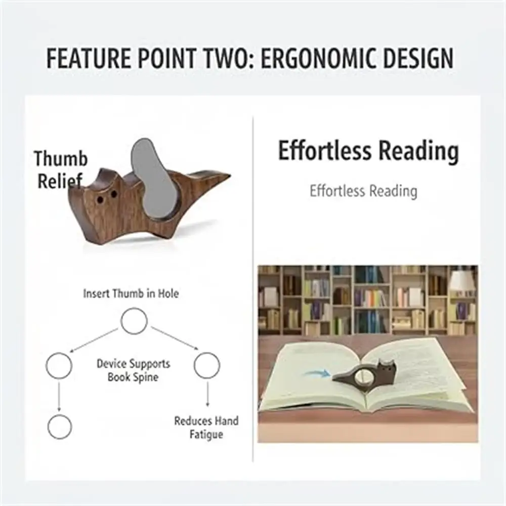 Wooden Pet Cat Dog Reading Bookmark Bookmarks Rings School Supplies Student Pages Guide Marker Marking Sign Book Page Holder