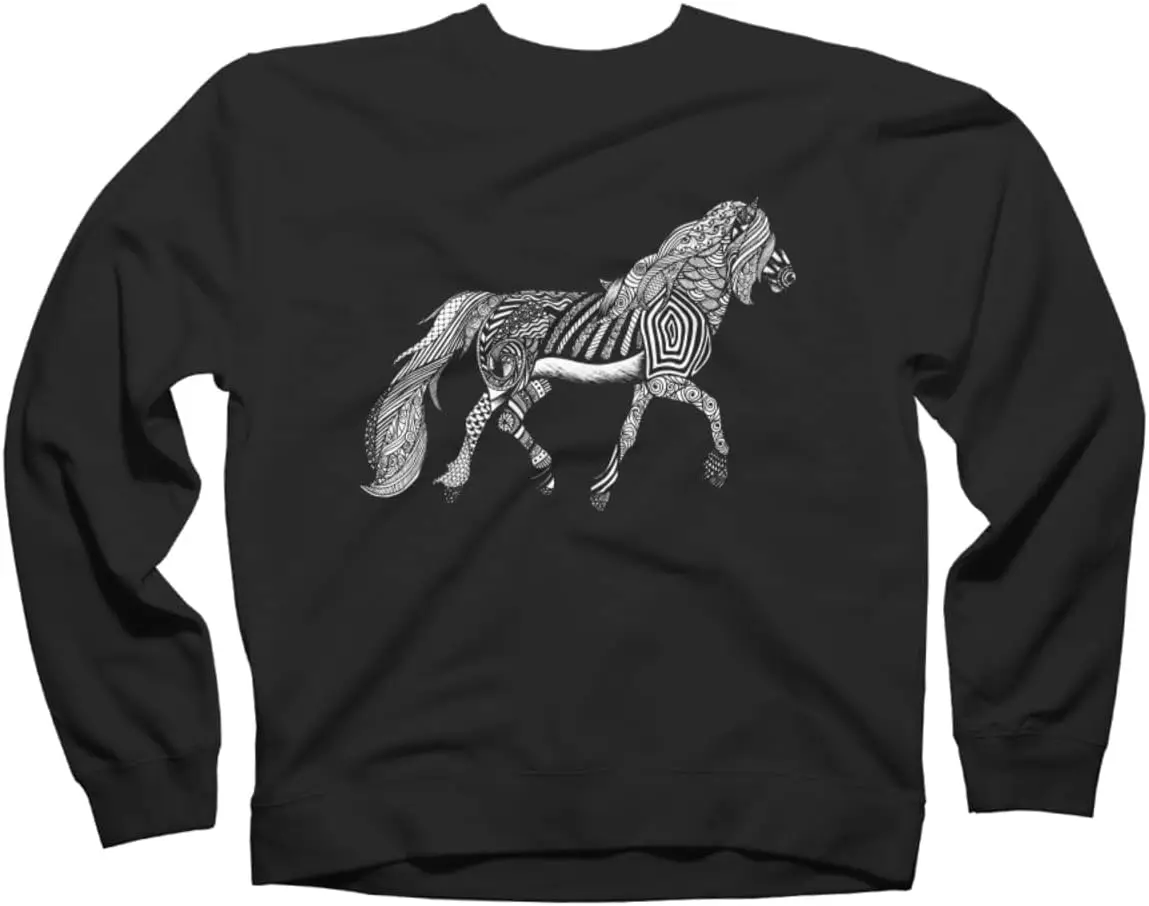 

Толстовка унисекс Design By Humans Zentangle Friesian Horse от TemplemanArt - -