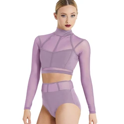 MiDee Jazz Dance Set for Girl Women Design Splicing Kpop Clothes Stage Competition Performance Dance Outfits 2 Piece Set Suit