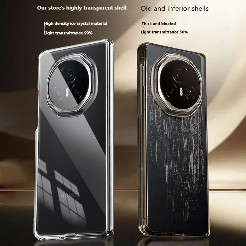 

For Honor Magic V5 V3 Case Transparent Hard Shell For Honor Magic V5 V3 Silicone Shockproof Shell Funda Capa