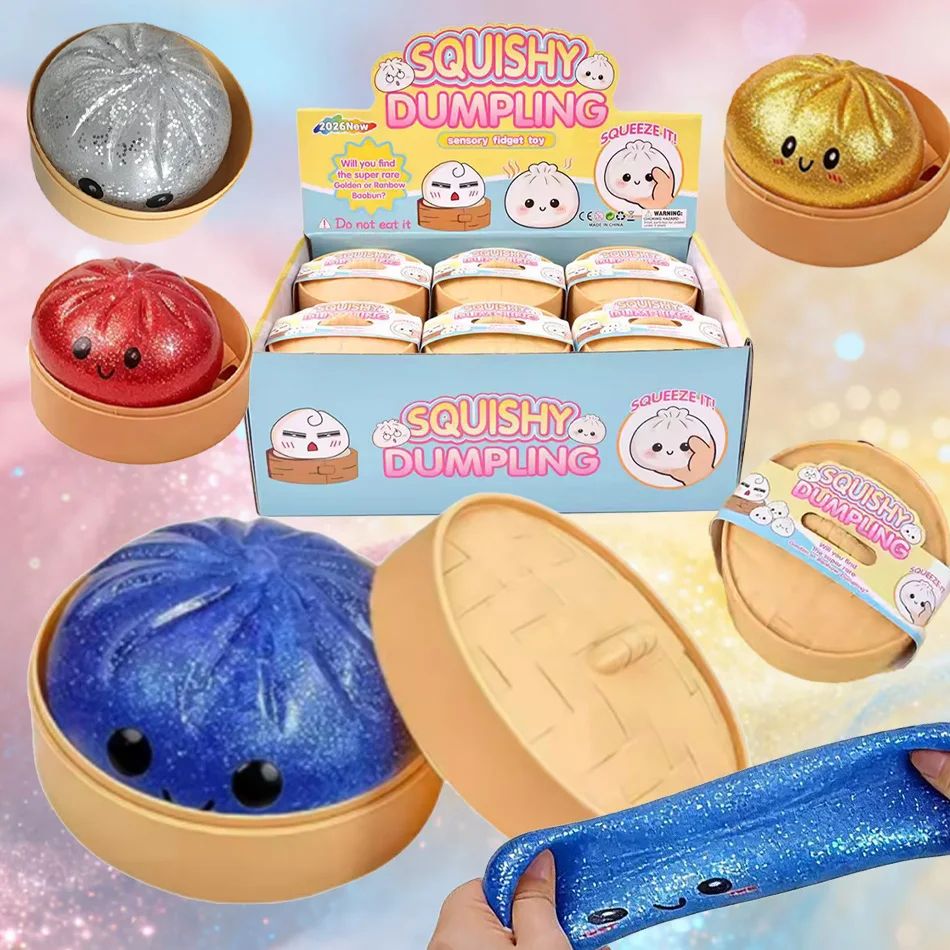 Pelota Antiestrés de Simulación de Dumpling, Blanda y de Rebote Lento, Juguete de Descompresión para Oficina, Niños y Adultos, Regalo de Cumpleaños