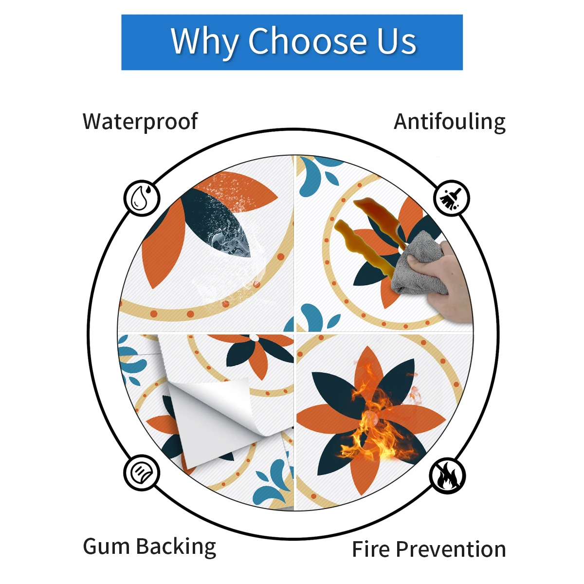 4 قطعة الكلاسيكية سميكة ذاتية اللصق ملصقات أرضية PVC متجمد مقاوم للماء جدار ودرج بلاط الشارات 30x30 سنتيمتر للديكور المنزل DIY بها بنفسك