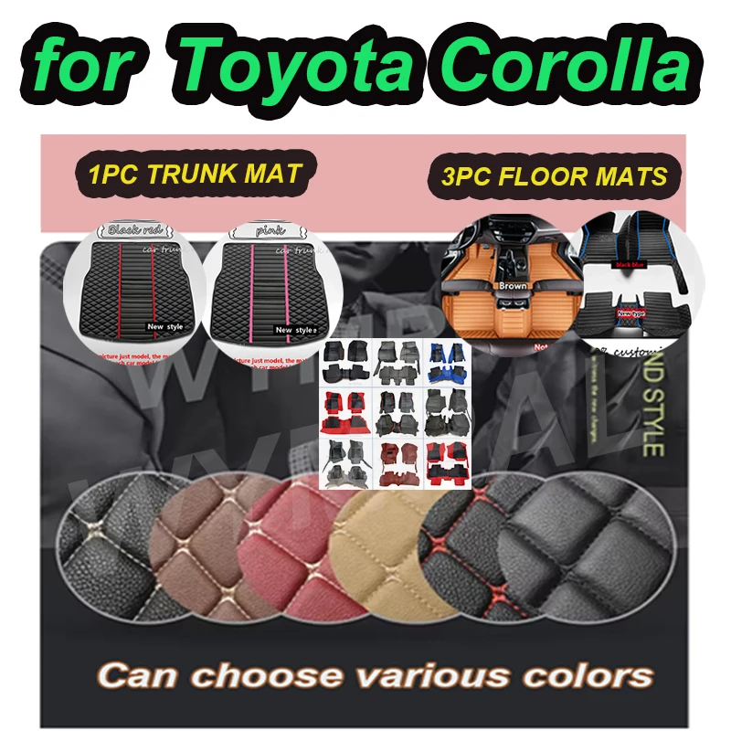 

LUXURY Car Floor Mats For Toyota Corolla Cross 2022 2023 Custom Auto Foot Pads