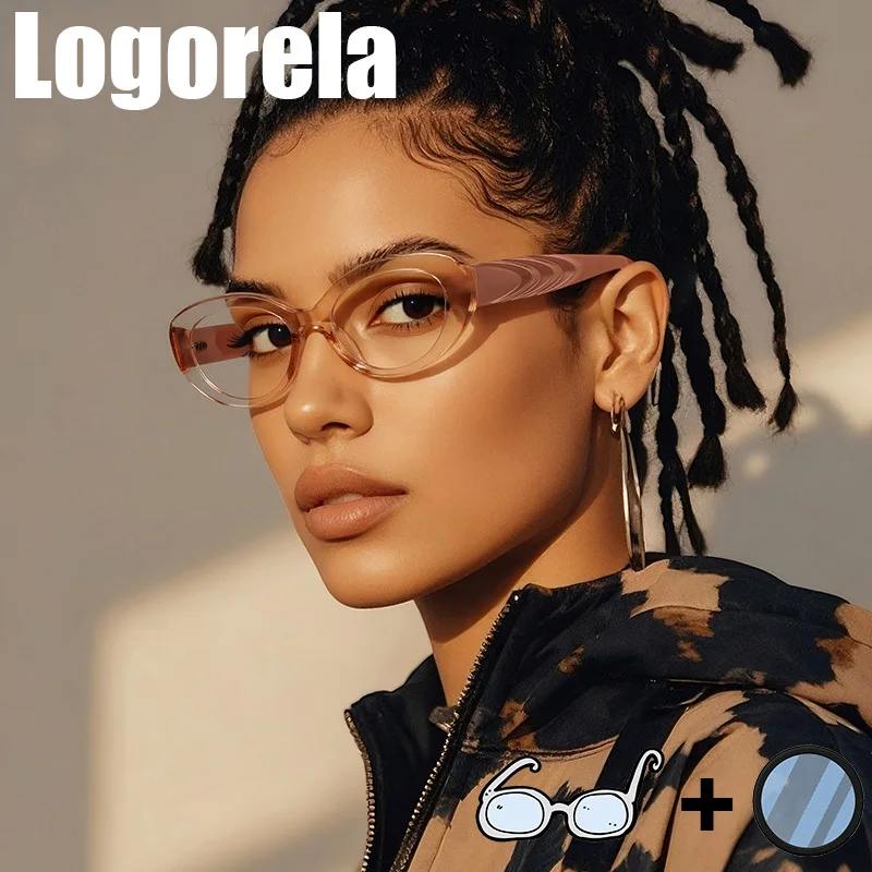 

Logorela 2257 женские оптические очки по рецепту с защитой от синего света, фотохромные прогрессивные очки для близорукости и дальнозоркости