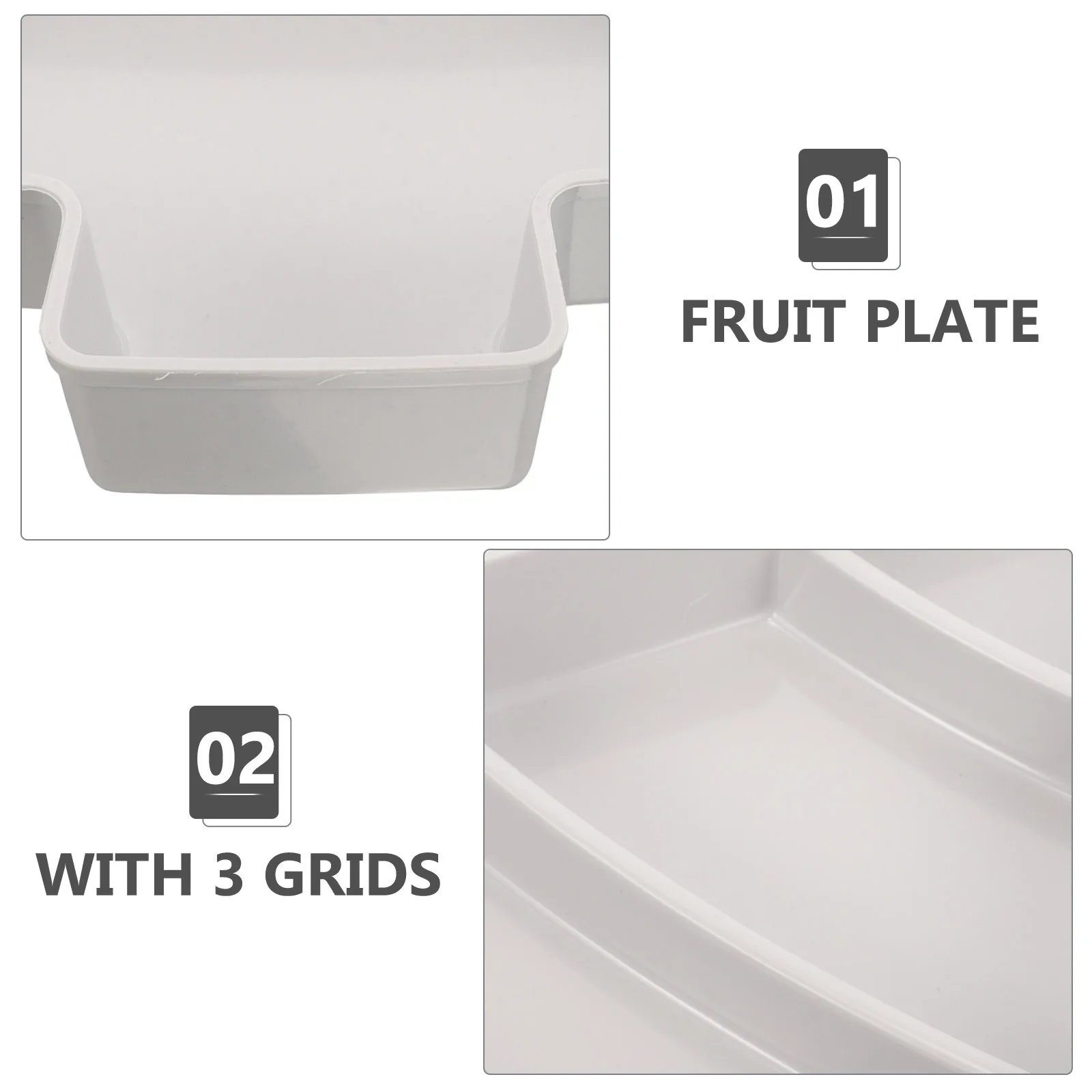 

Serving Tray Plate for Nuts Plastic Christmas Tree Platter Grey Color Xmas Shape Holiday Trays Party Tabletop Portable Dishes