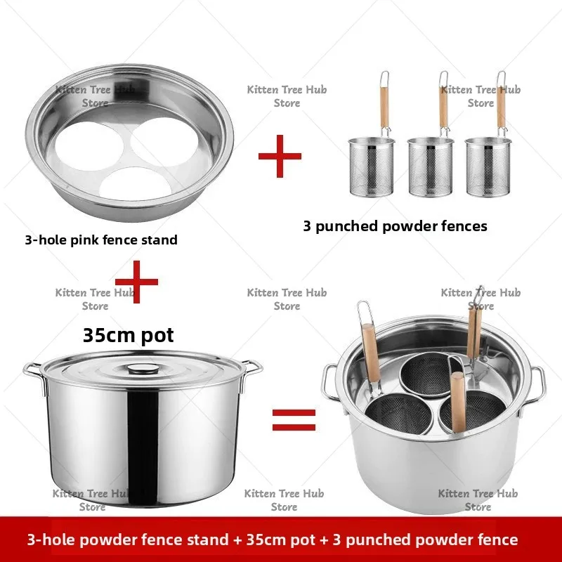 Stainless Steel Large Capacity Noodle Pot & Soup Bucket, Induction Cooker Compatible, for Stewing & Soup Making