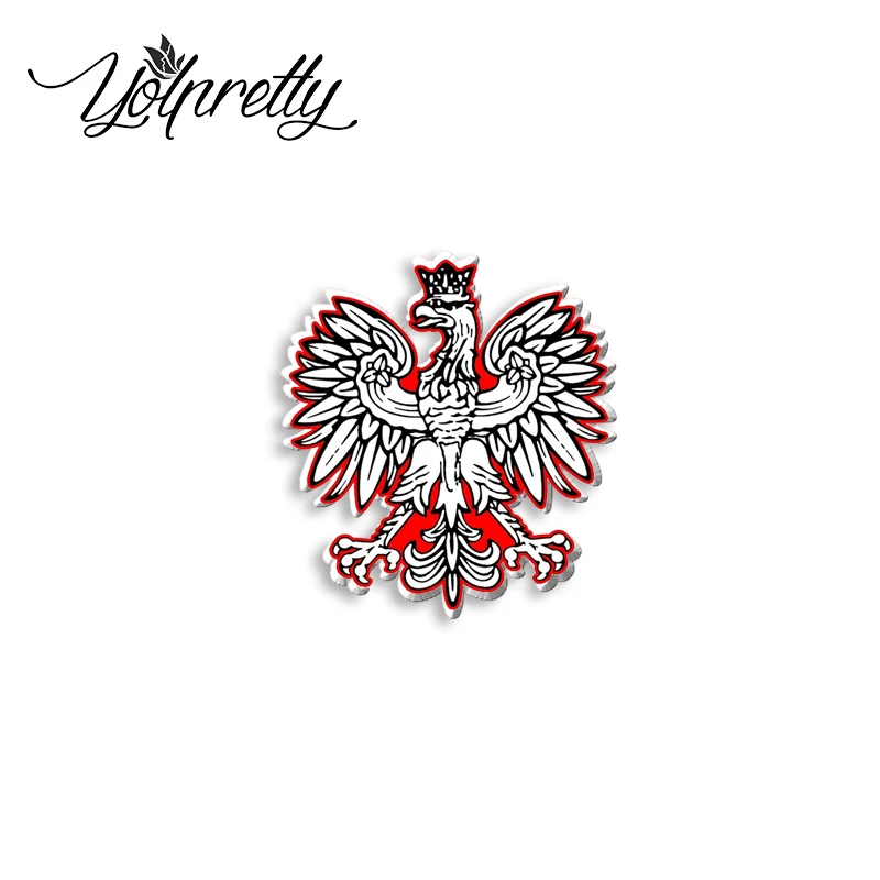 2024 New Arrival Fashion Poland Polish National Flag Symbolism Handcraft Acrylic Epoxy Badge Lapel Pins