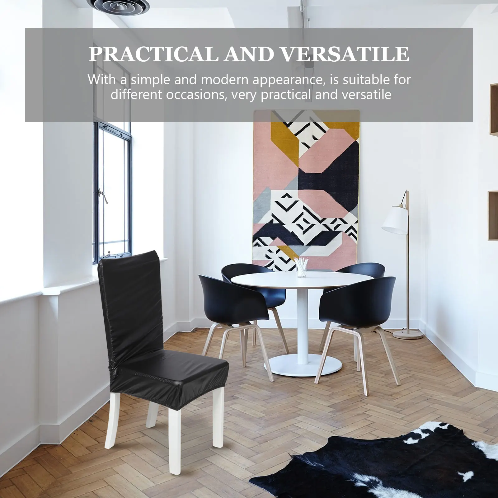 

Waterproof Cover Pu Elastic Dining Room Protector Stretch Slipcover For Home Office Decorative Chair Case Household