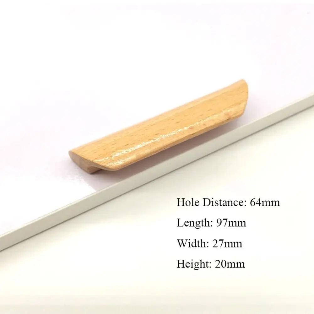 Wood 1Pcs Nordic Style Environmental Friendly Dresser For Cabinets Door Pull Furniture Hardware Furniture Handle Wardrobe Knob