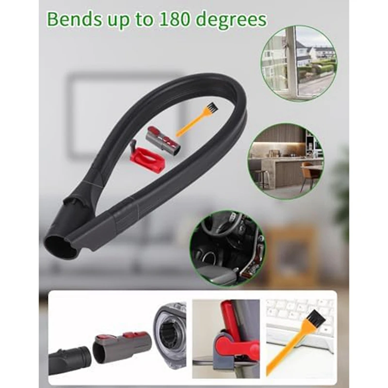 Replacement Hose Connector For Dyson V15, V11, V10, V8, V7 Vacuum Cleaner With Flexible Connection Nozzle Extension Hose