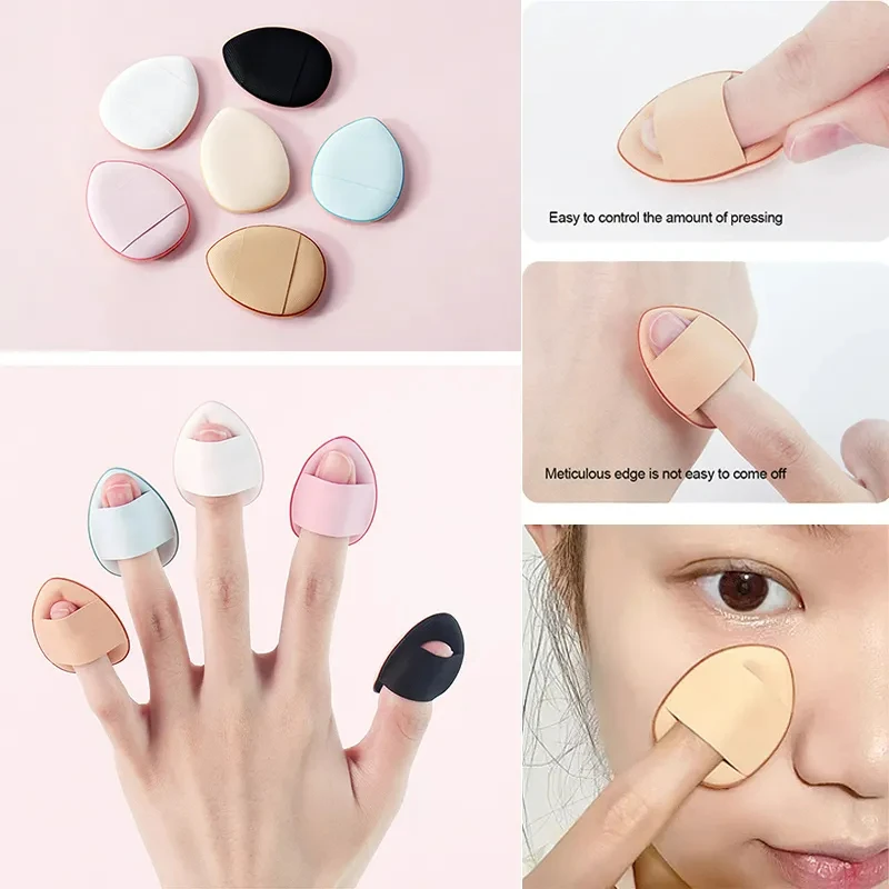 إسفنجة مكياج صغيرة للأصابع ، أساس كونسيلر ، تفاصيل نفخة ، وسادة هواء الإبهام ، نفخة تجميلية ، أداة مكياج ، مقاس ، 5 قطعة ، 10 قطعة ، 20 قطعة