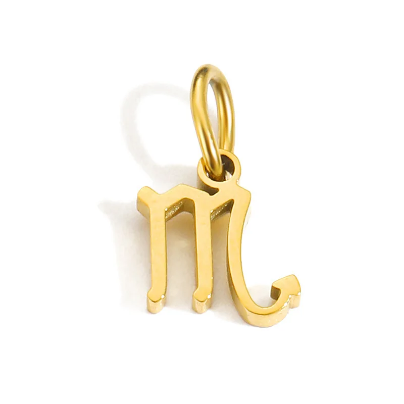 CARLIDANA Wasserdicht 316L Edelstahl 12 Sternzeichen Charms für Halskette oder Armbänder Gold Farbe Dropshipping Großhandel