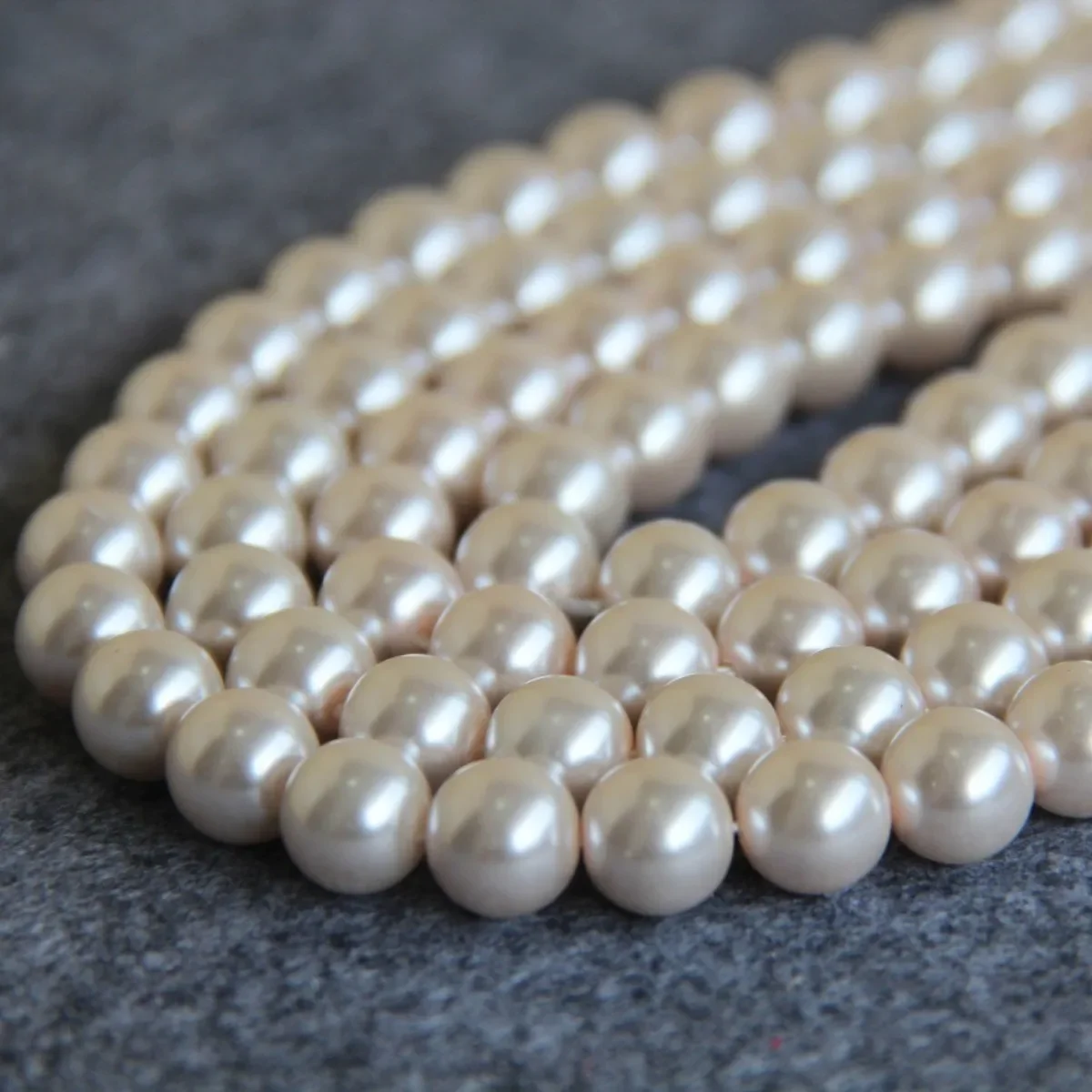 10mm Round Skin Pink Shell Pearl SeaShell Women Girls Loose Beads Accessory Jewelry Making Design 16inch for Necklace&Bracelet