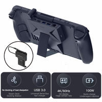 For Steam Deck Docking Station TV Base Stand 5 In 1 Dock Hub Holder Dock 4K/60Hz HDMI-compatible USB-C For Steam Deck /ROG Ally