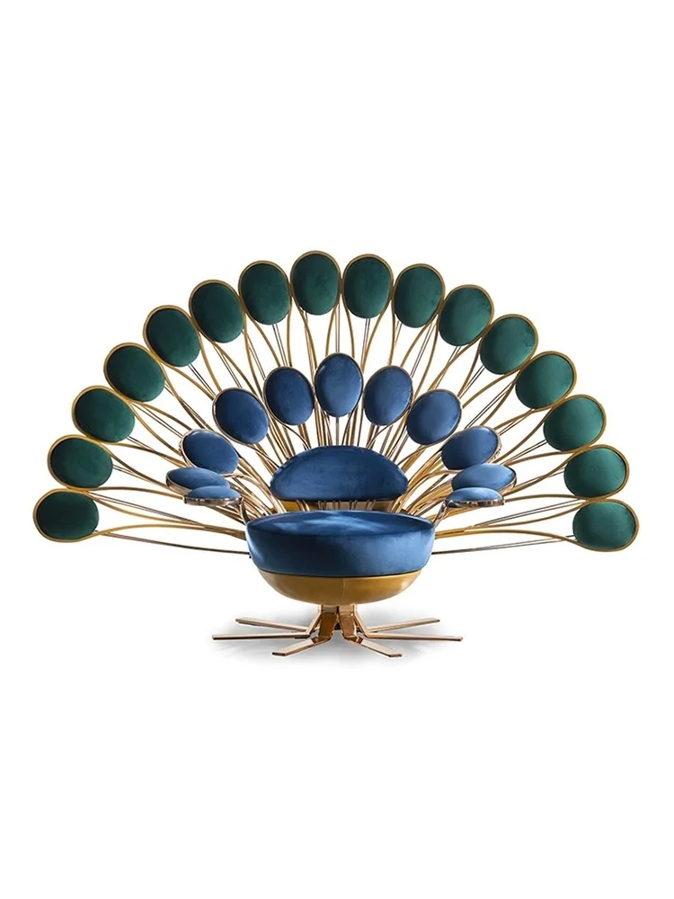 Cadeira pavão sala de estar internet celebridade designer criativo arte sofá cadeira única