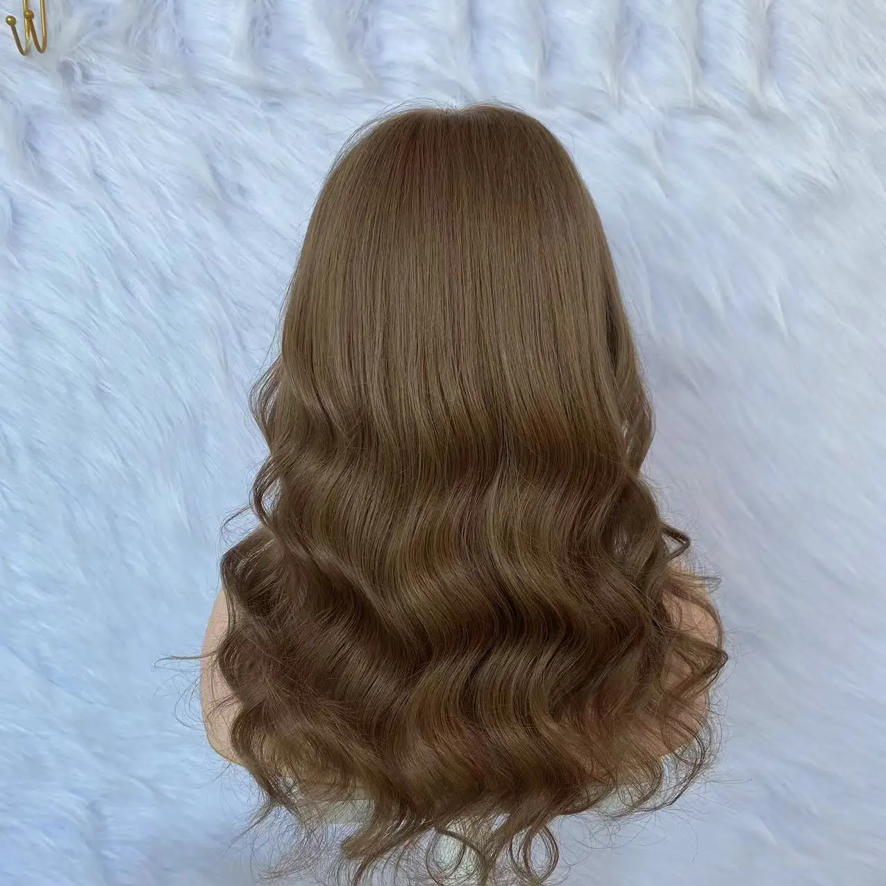 

Hot Sales High Quality Blonde Straight Medical Wig Full Hand Tied Human Hair With Transparent Swiss Lace Silicone For Women