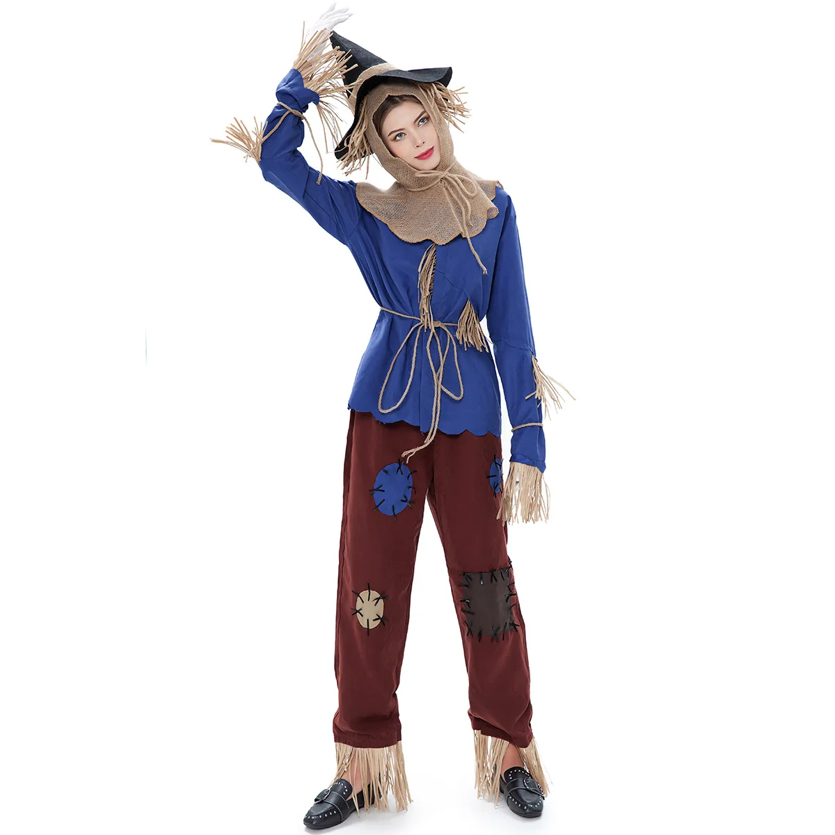 Fsia de Palhaço para loween, Traje de Performance de Palco, orme de Cosplay, Vestuário Étnico F, Vestido Tr...