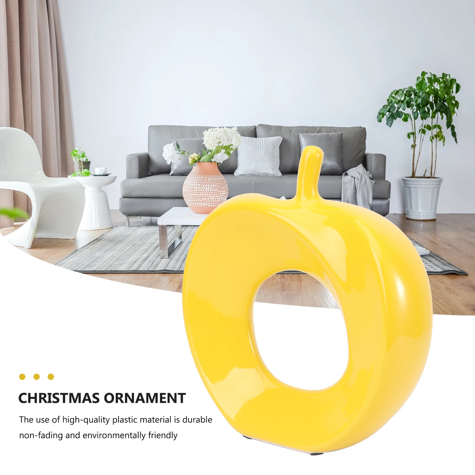 1Pcs Ceramic Apple Ornament Creative Desktop Decoration Christmas Festival Crafts Home Adornment Living Room Office Children