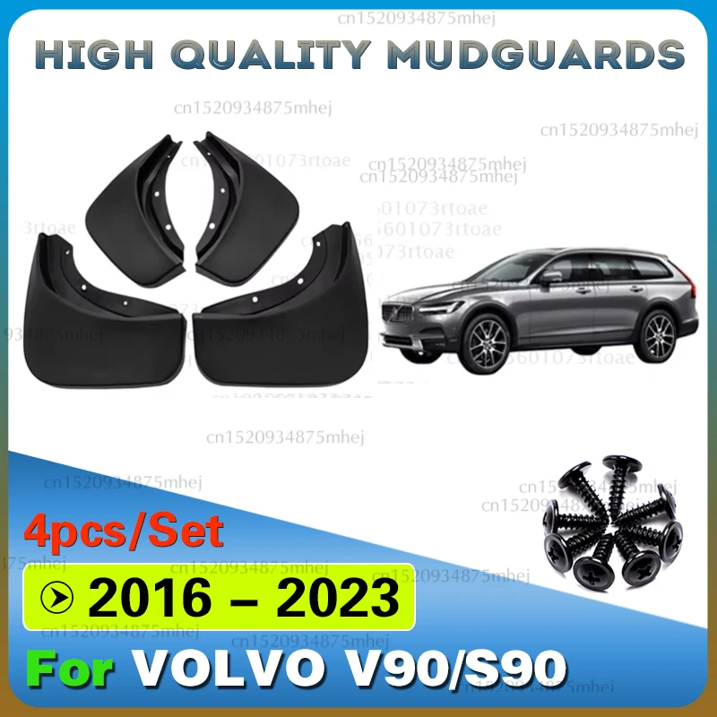 

For VOLVO V90 S90 2016 - 2023 Mud Flaps Splash Guard Mudguards Front Rear Molded 2017 2018 2019 2020 2022 2021 Set Car Mudflaps