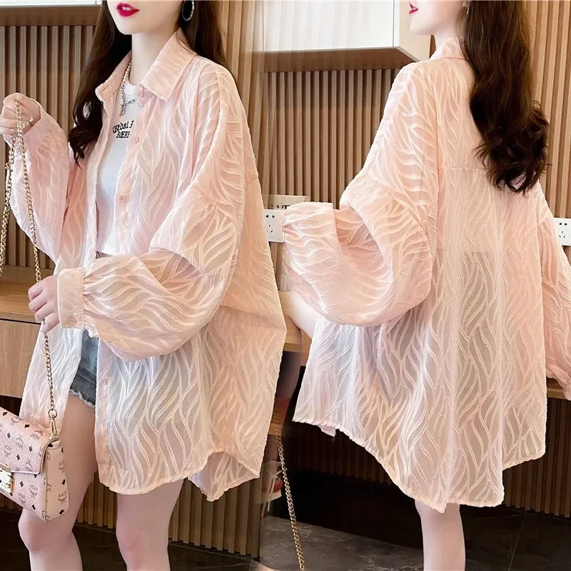 Super Fairy Fashion Sunscreen Thin Coat Women Summer 2023 New Design Sense Foreign Style Cardigan Sun-protective Clothing Top