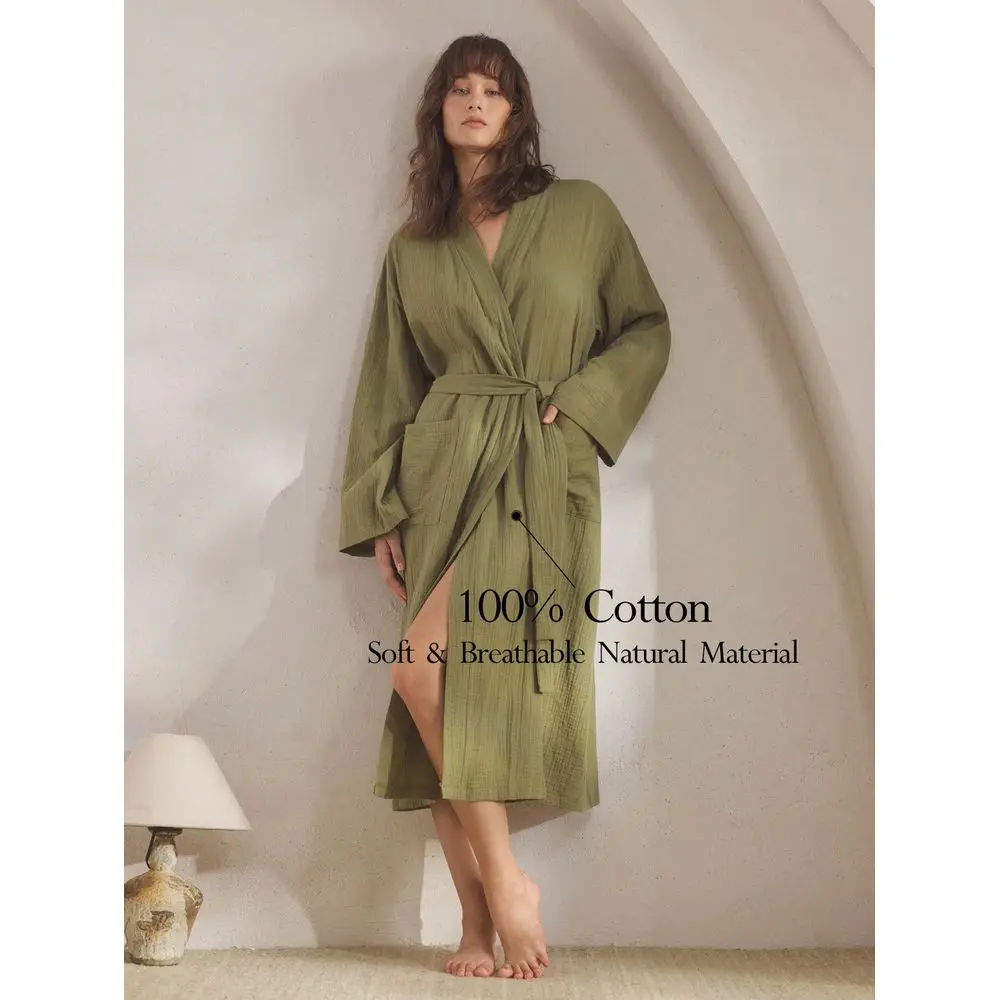 

Comfortable Cotton Soft Robe Sleepwear For Women, Cozy Outfit, Fall Winter